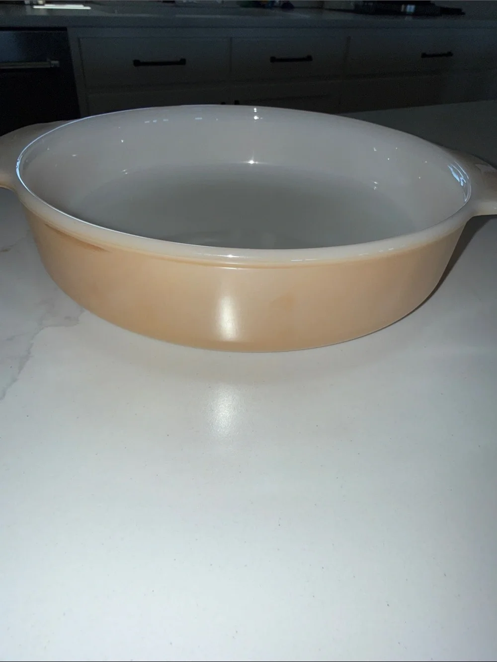 Vintage Fire King Iridescent Peach Lustre 8 1/2